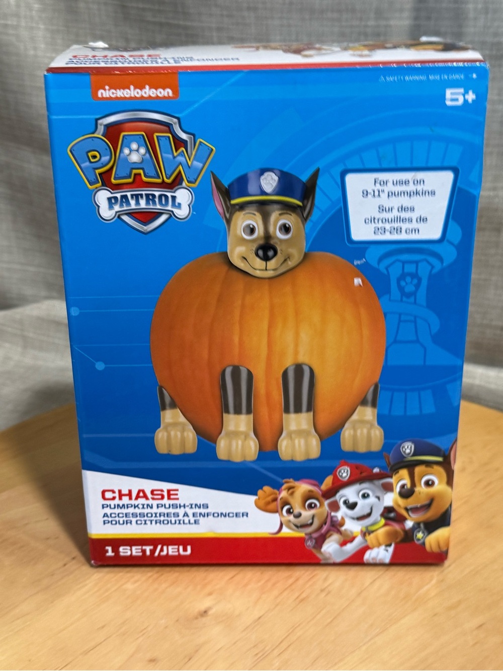 2020 Gemmy PAW Patrol Chase Pumpkin Push-In Kit a 5-piece Decoration Set